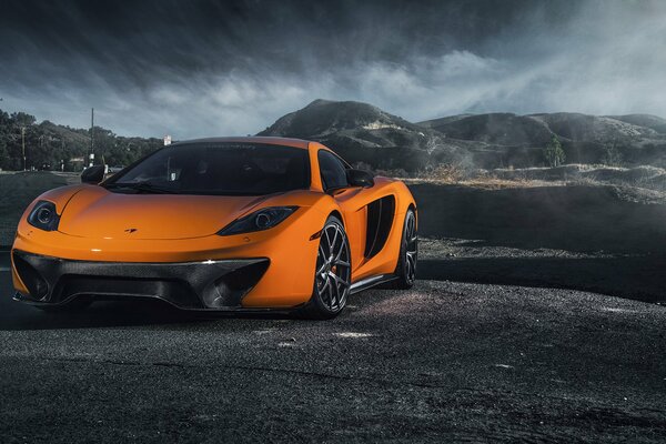 McLaren Supercar in the Black Wasteland