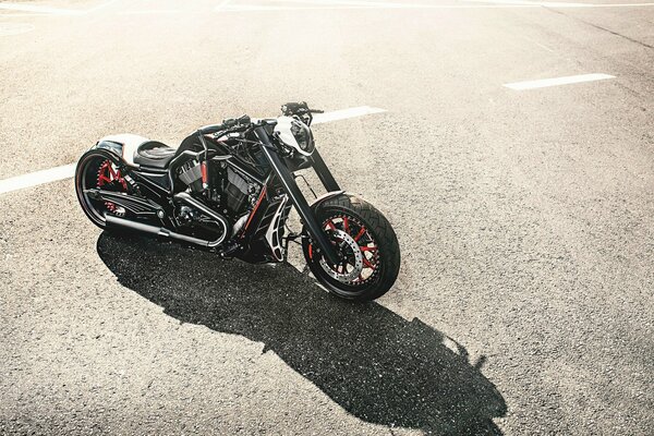 Chopper harley davidson barracuda black