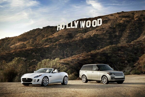 Tapety Jaguar i Land Rover na tle HOLLYWOOD