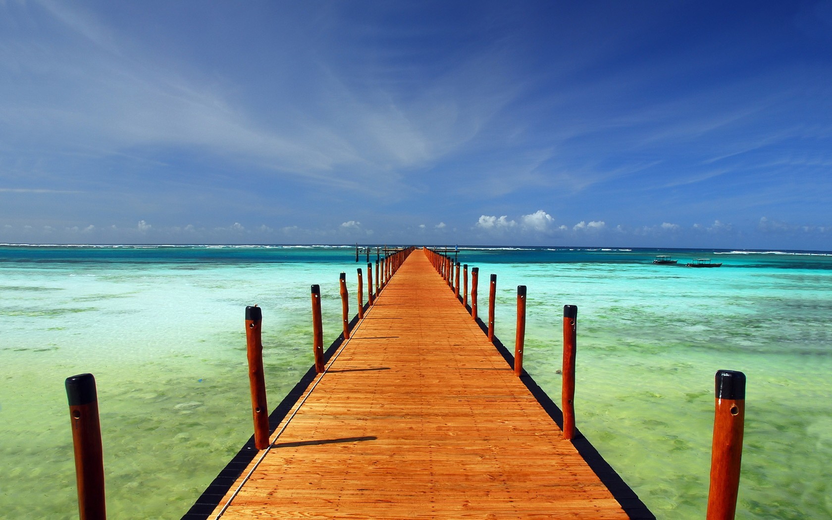 bridge pier horizon sea