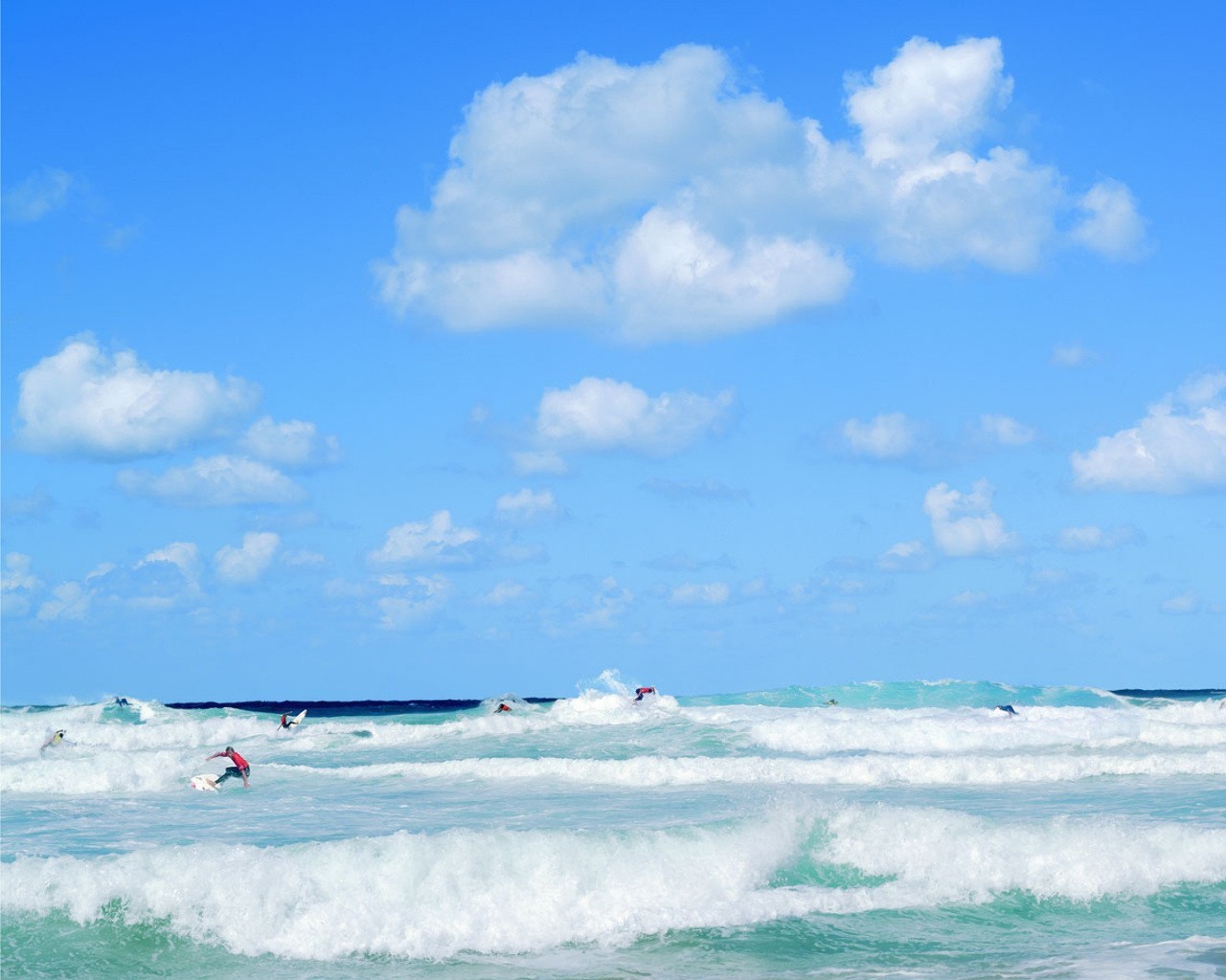 meer wellen wolken surfer