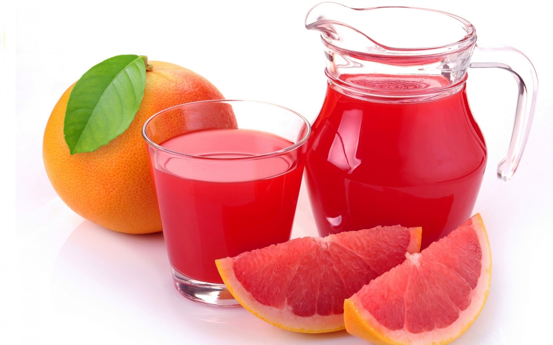 glas obst saft krug zitrusfrüchte grapefruit scheiben