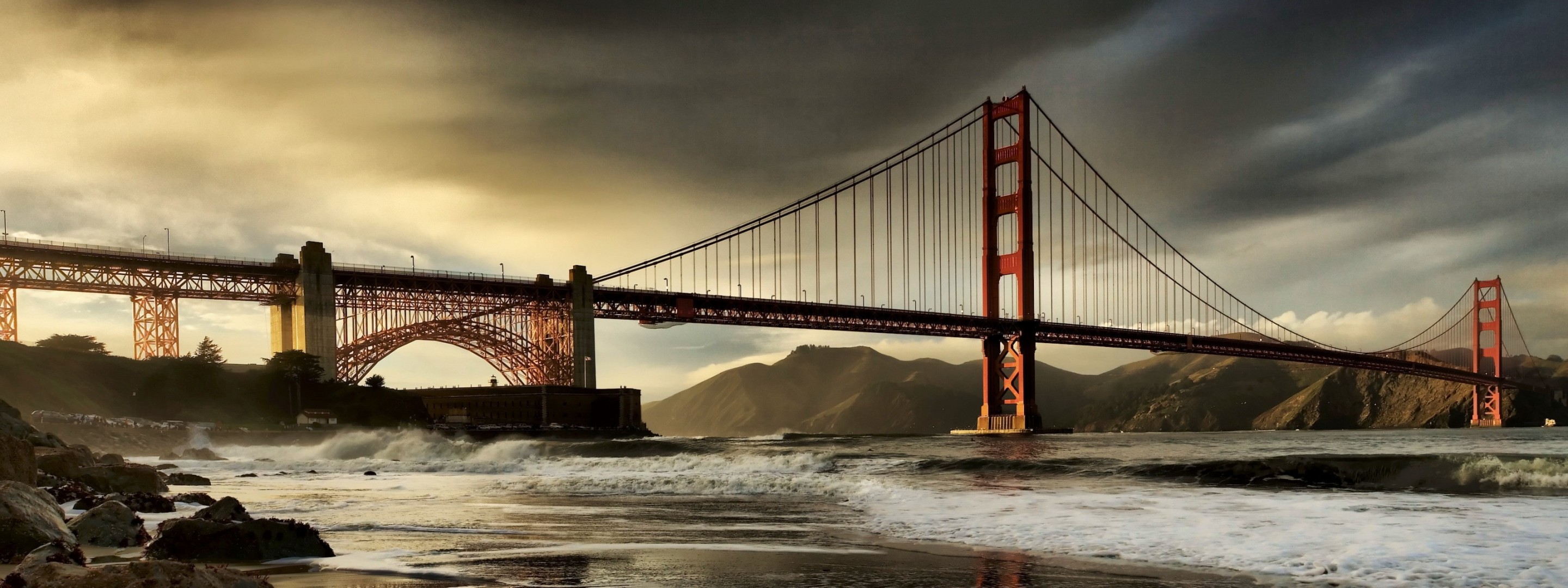 brücke bucht wolken goldenes tor san francisco