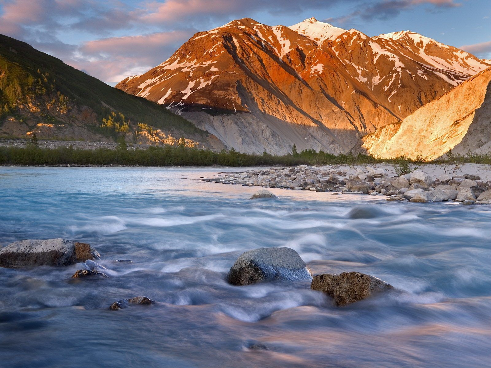 mountain river stone