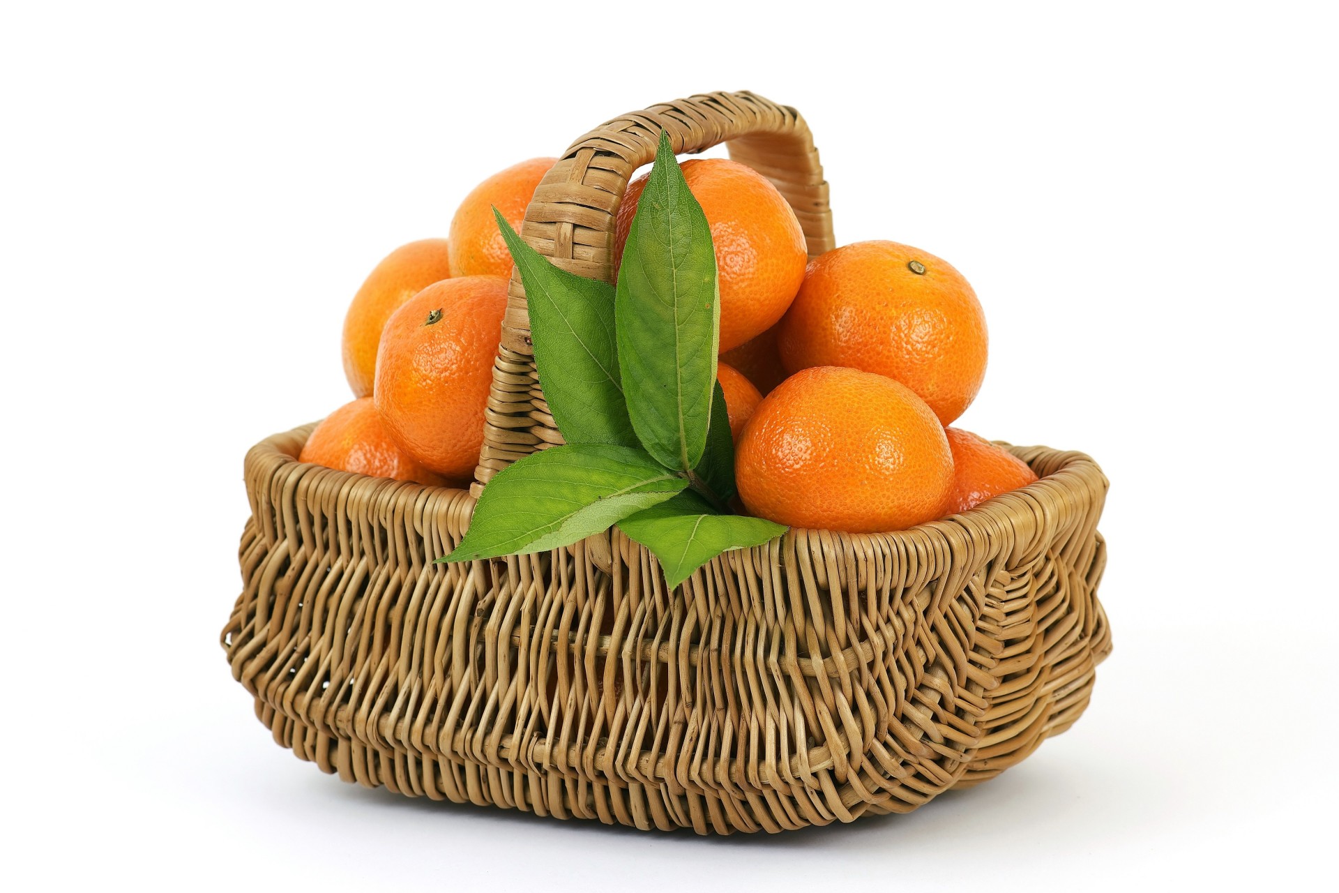 obst orangen einkaufen blatt