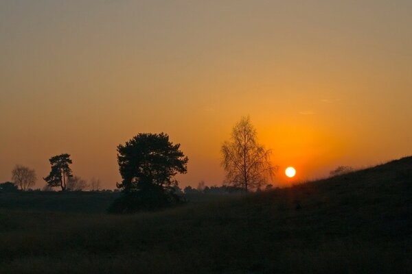 Einzigartiger verzauberter Sonnenuntergang