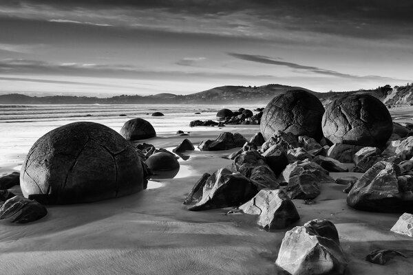 Noir et blanc bord de mer