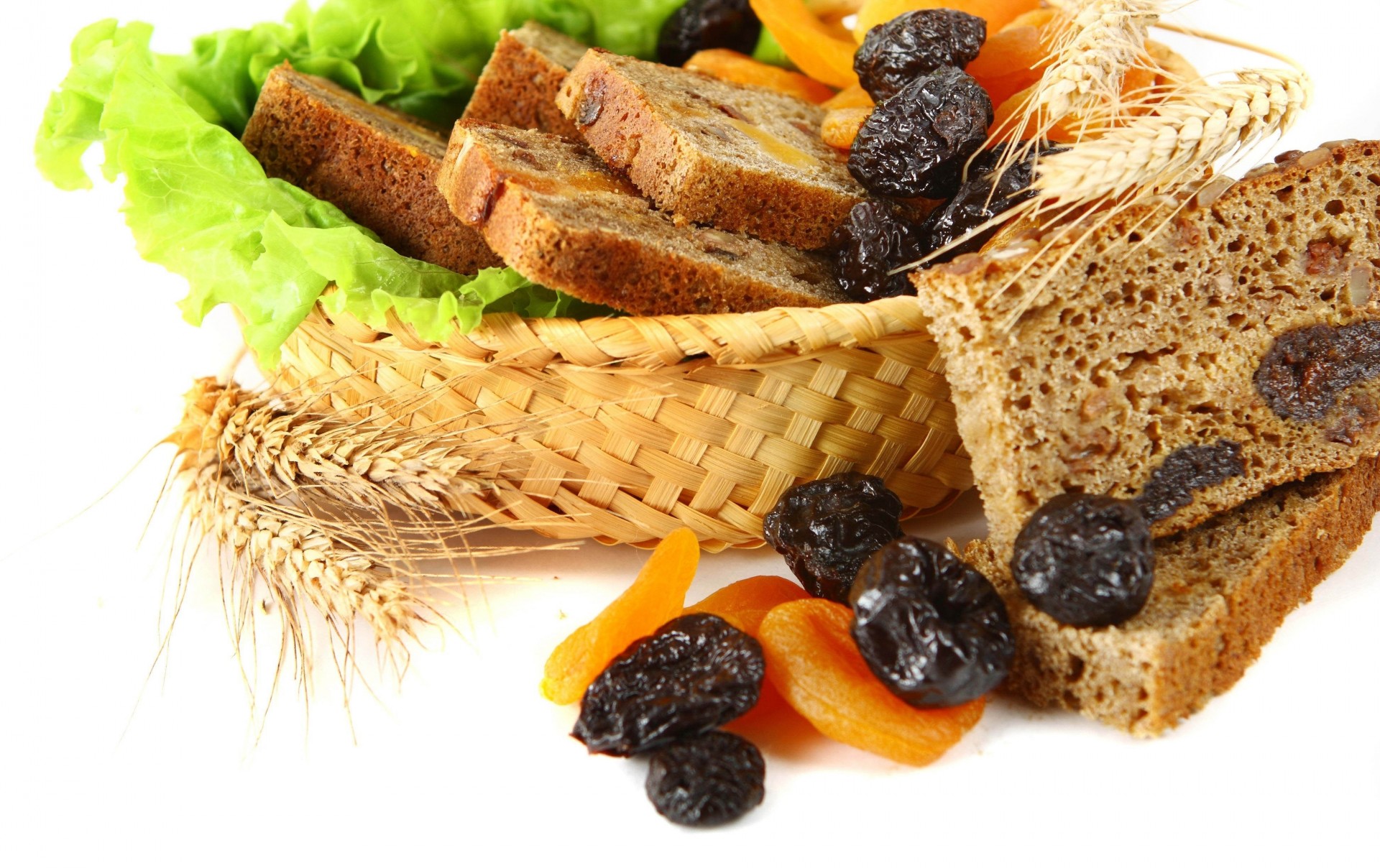 bread shopping dried fruits apricots ear