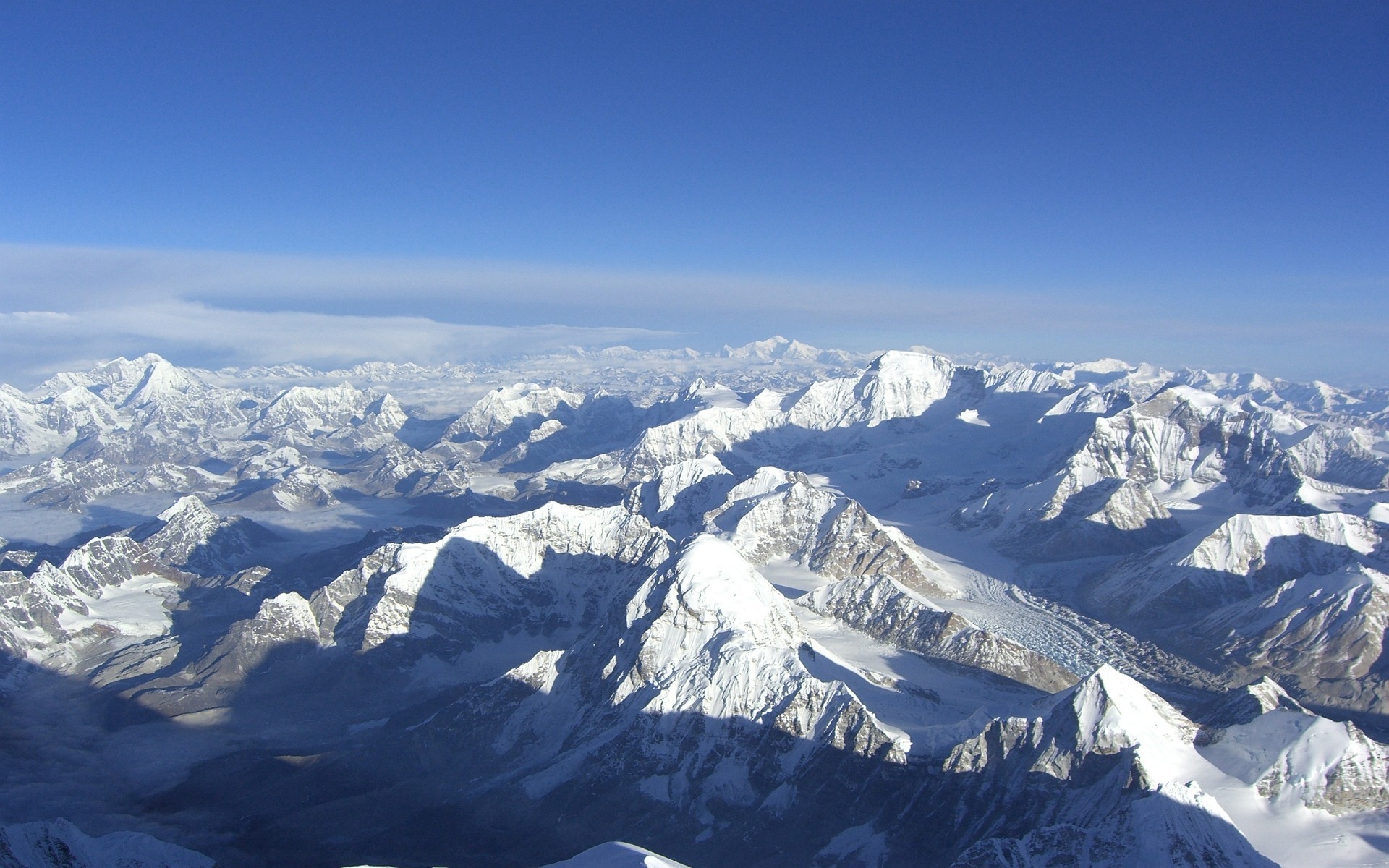 mountain snow sky