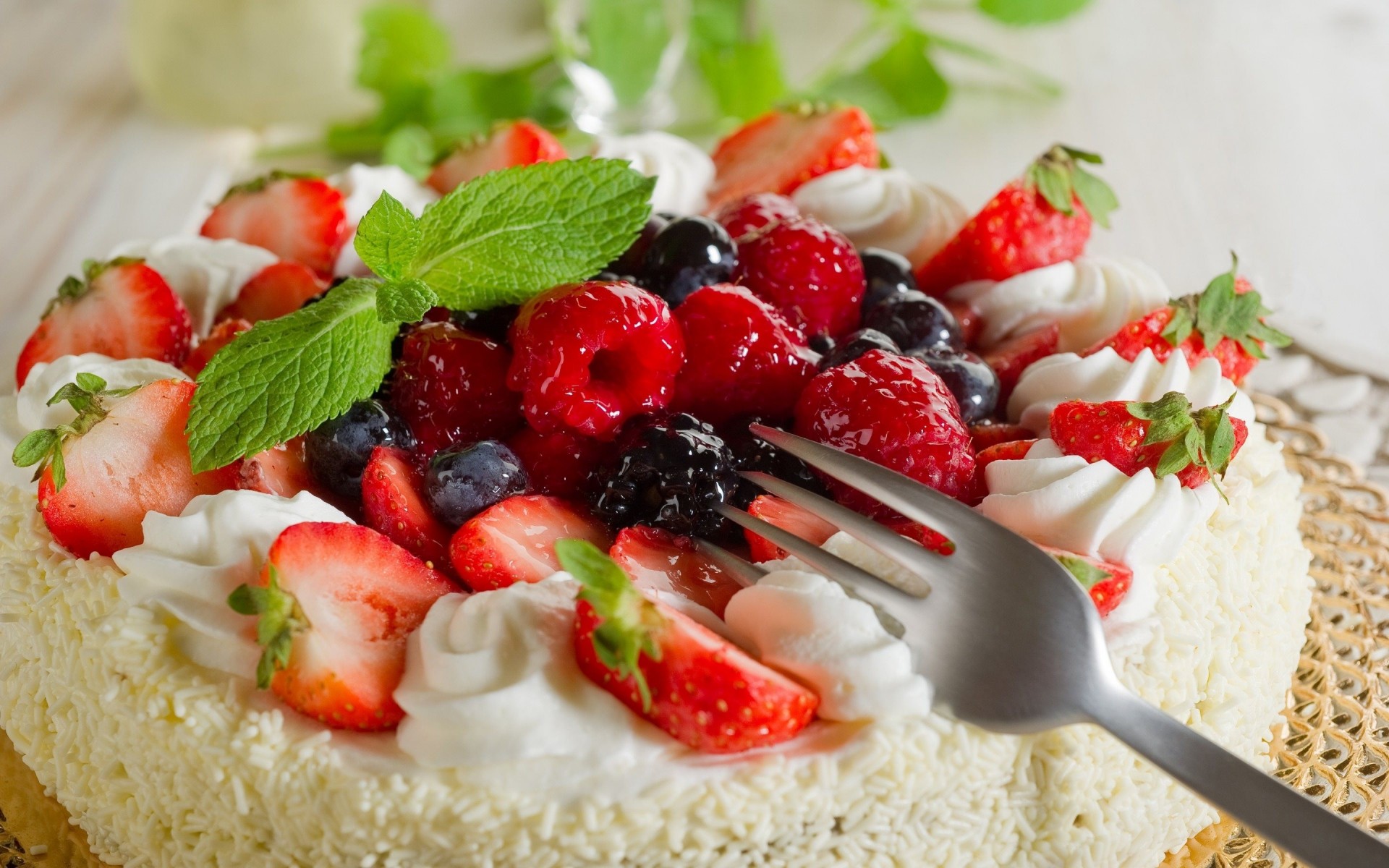 gâteau baies fraises