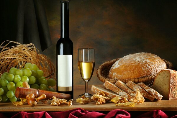 Carta da parati still life con vino