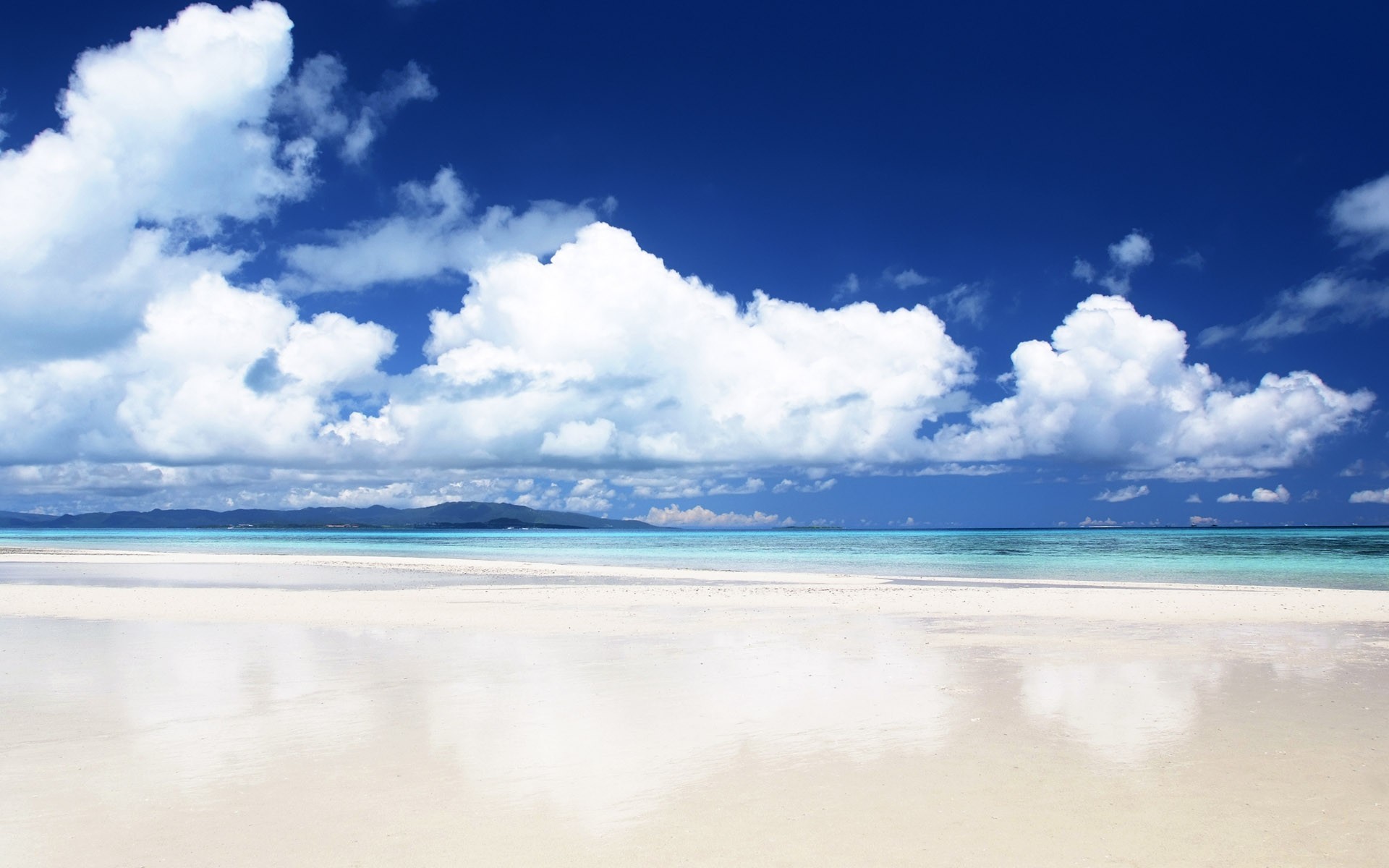 and beach clouds sea