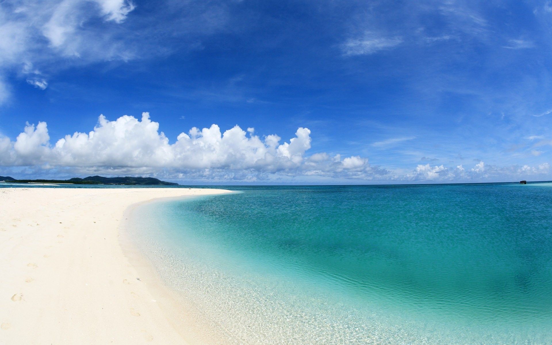 and beach clouds sea