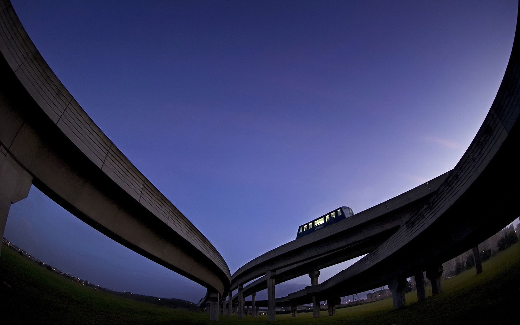 strada cavalcavia autobus cielo