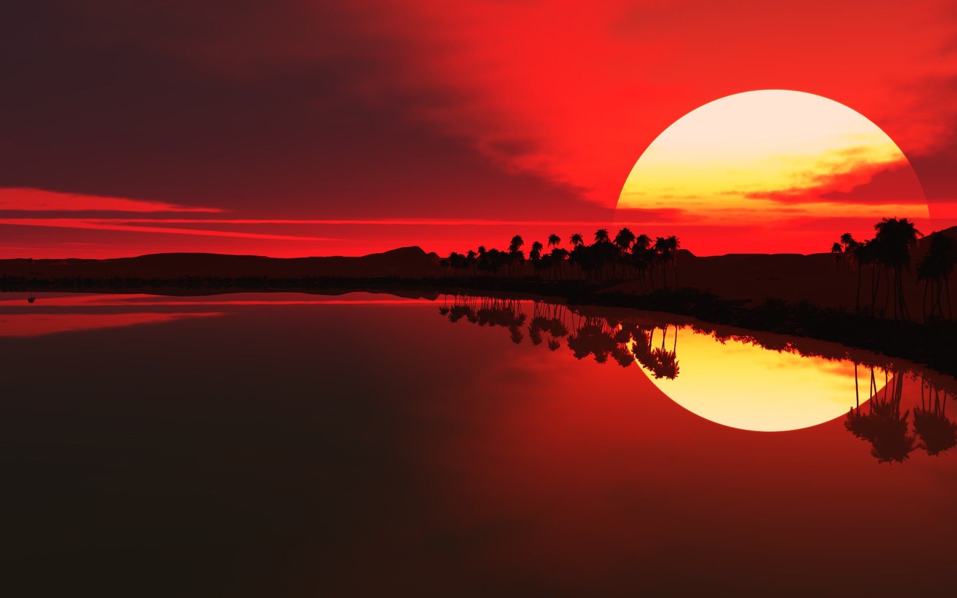 puesta de sol sol reflexión