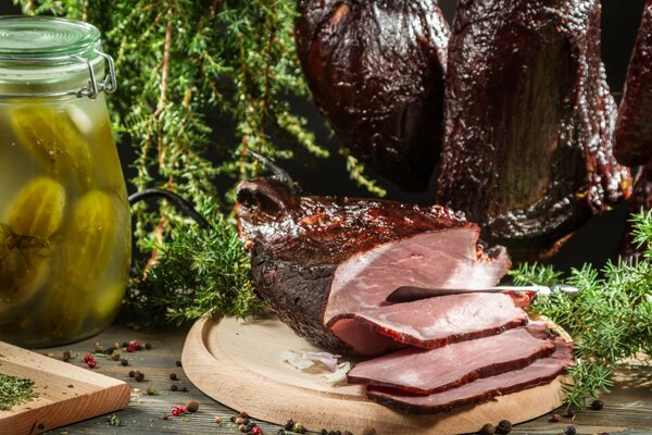 Foto merenda di cetrioli di carne estiva