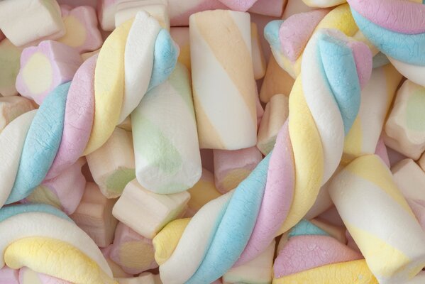 Hintergrund aus vielen bunten Marshmallows