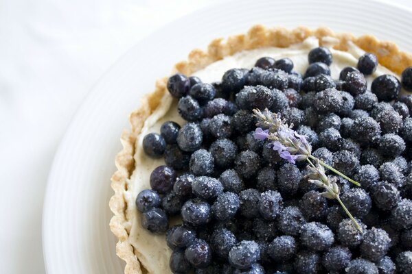 Pastel de mantequilla de arándanos