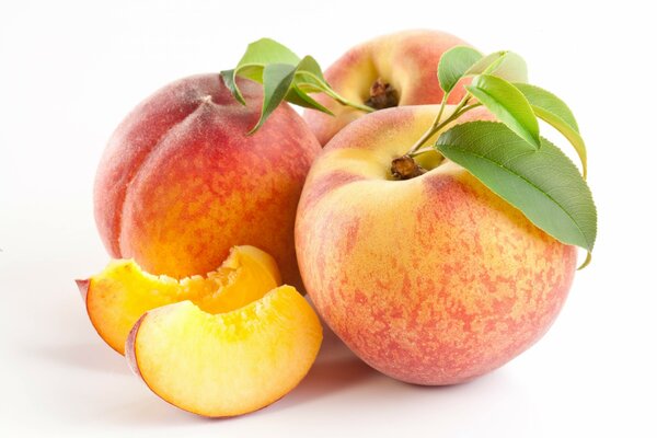 Photo of a ripe delicious peach