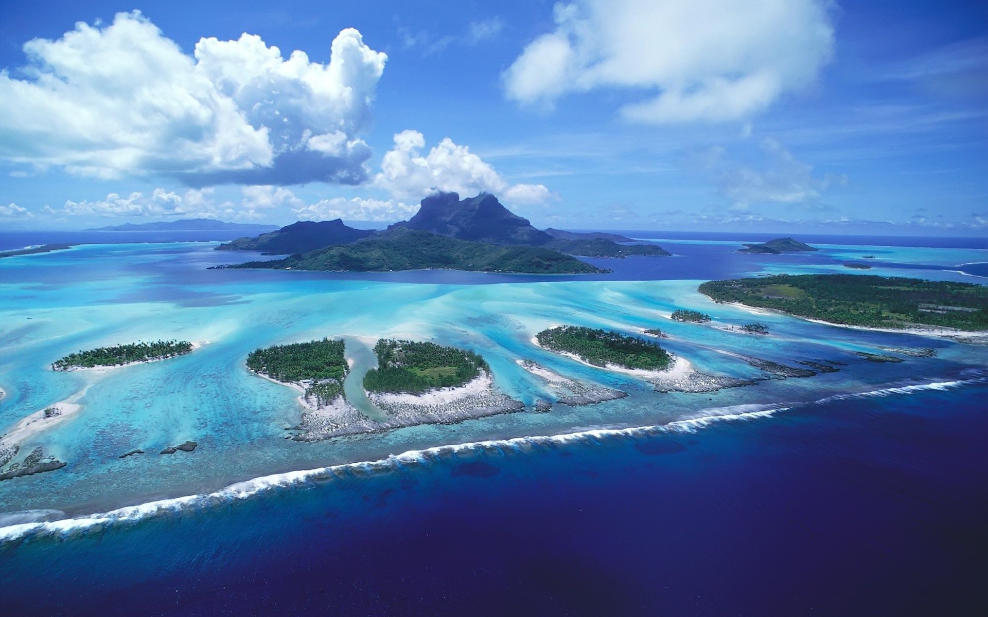 bora bora francese polinesia isole mare nuvole