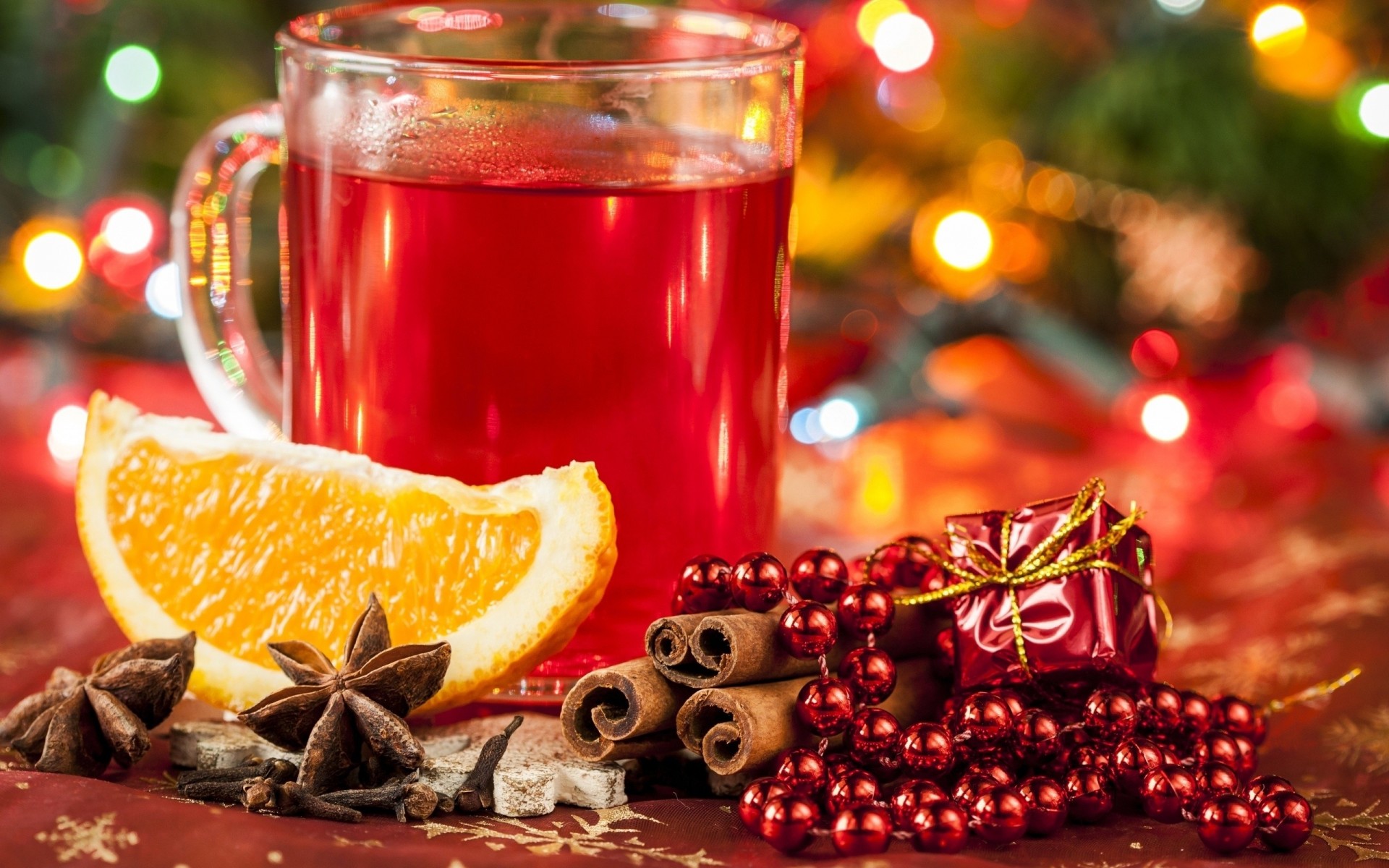 glühwein trinken orange zimt