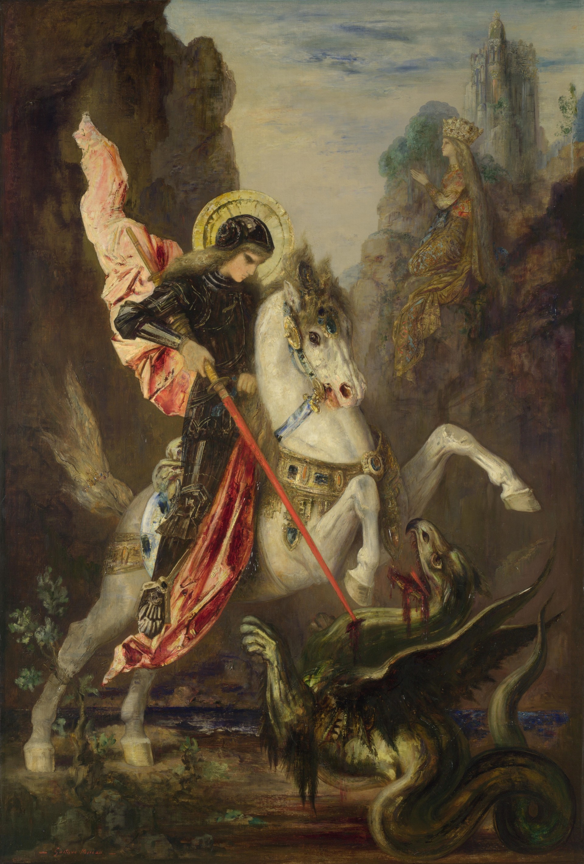 гюстав моро святой георгий и дракон saint george and the dragon лондонская национальная галерея gustave moreau