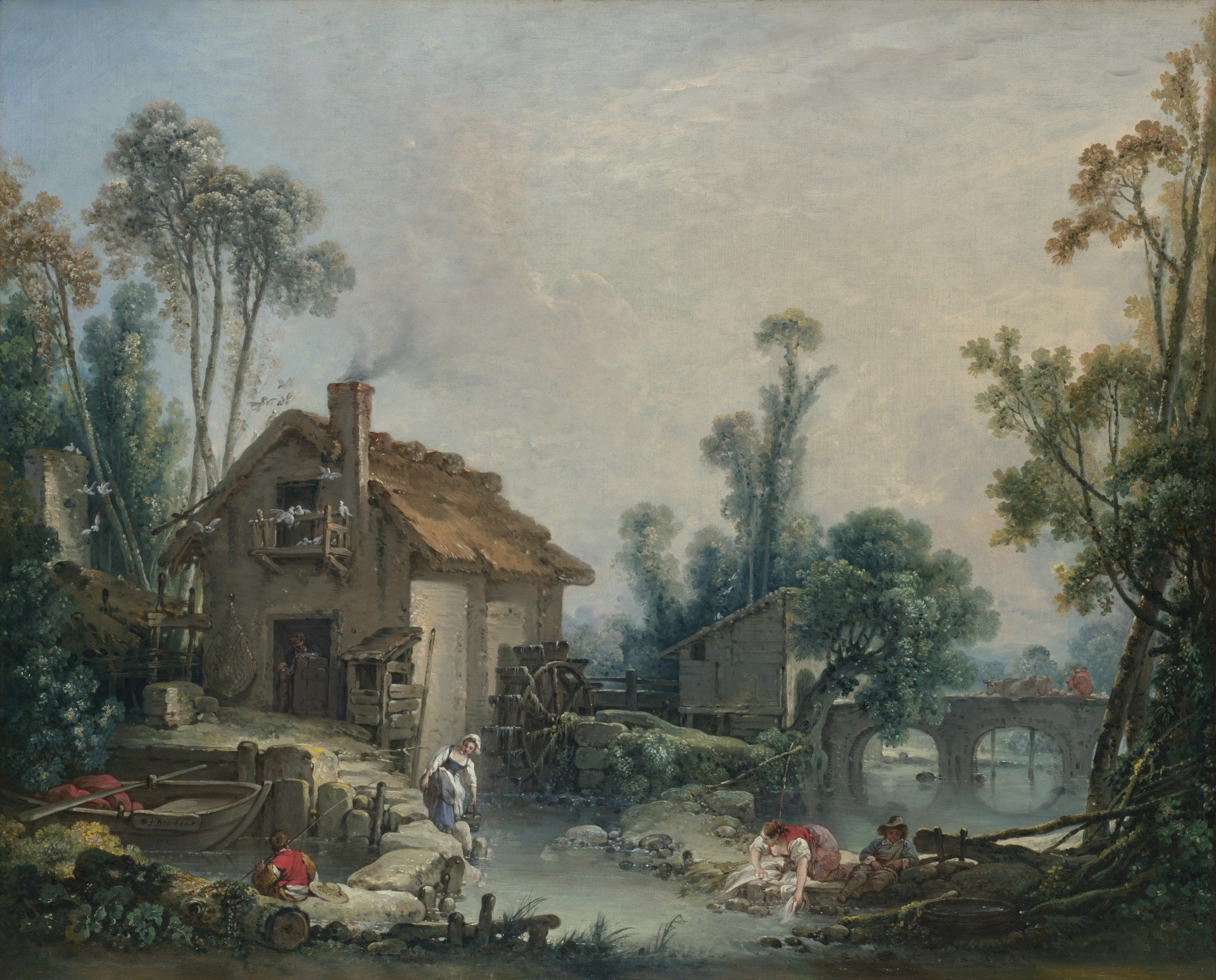 galerie nationale de londres françois boucher françois boucher paysage avec moulin à eau