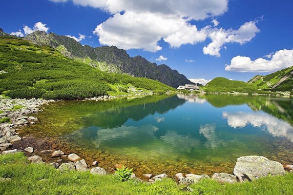 Mountains reflected in the lake