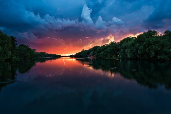 Sunset view from the river