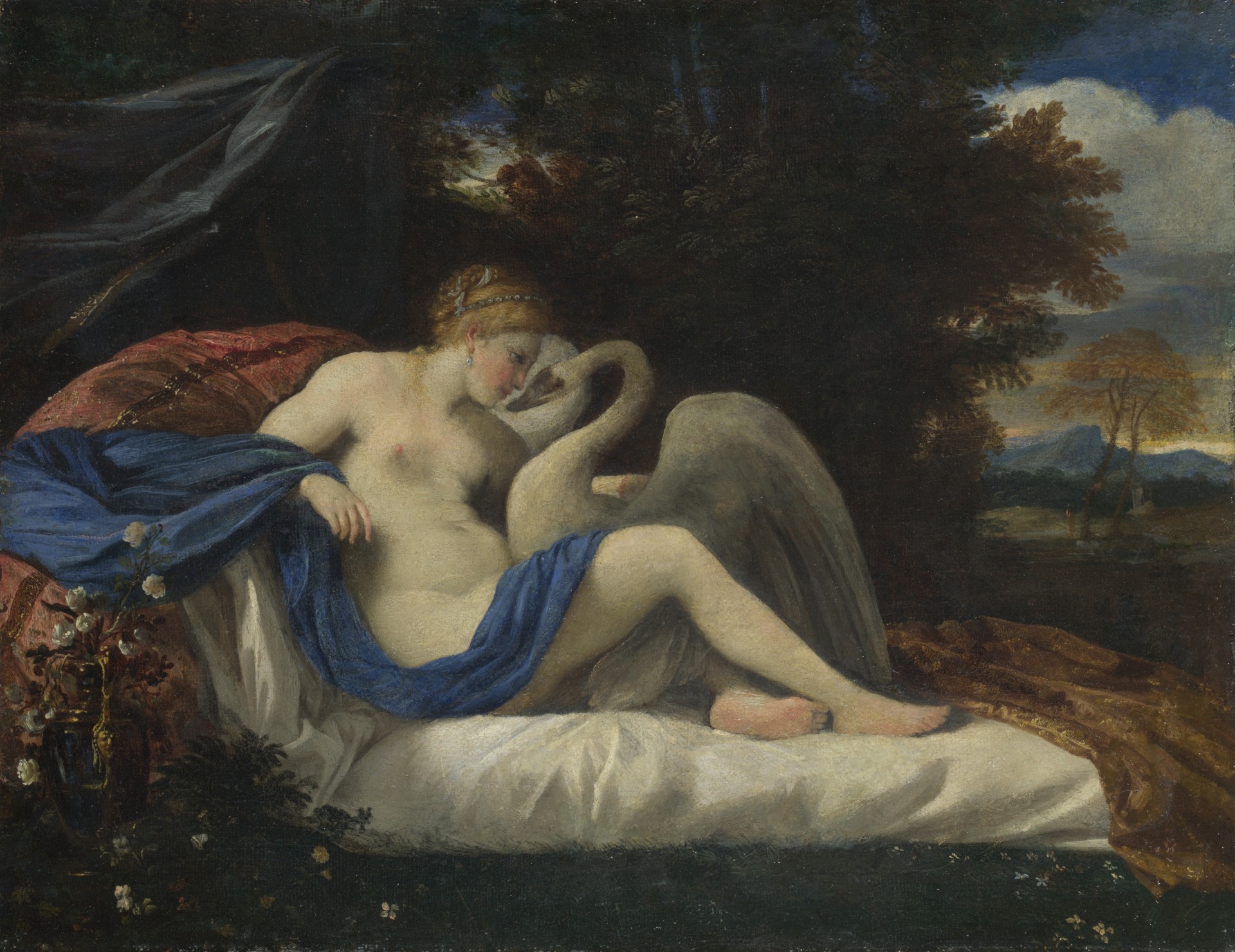 leda and the swan style de pier francesco mola leda and the swan london national gallery