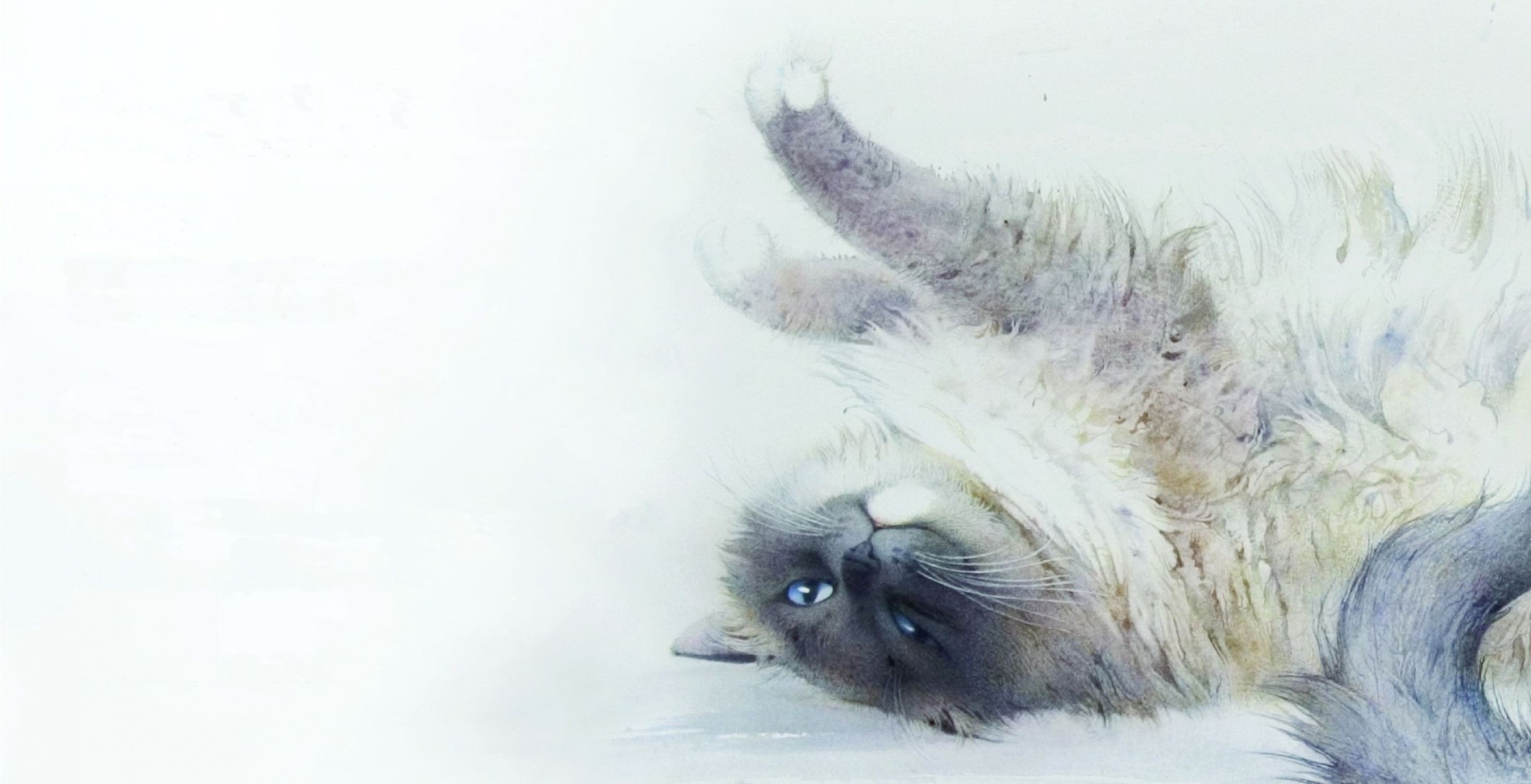 art peinture se trouve chat en sirotant aquarelle