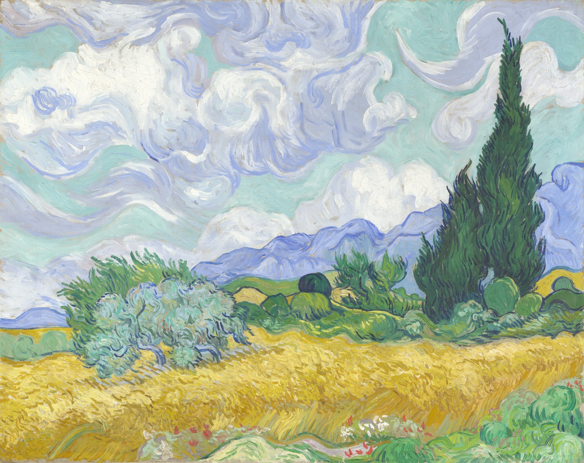 national gallery london wheat field vincent van gogh