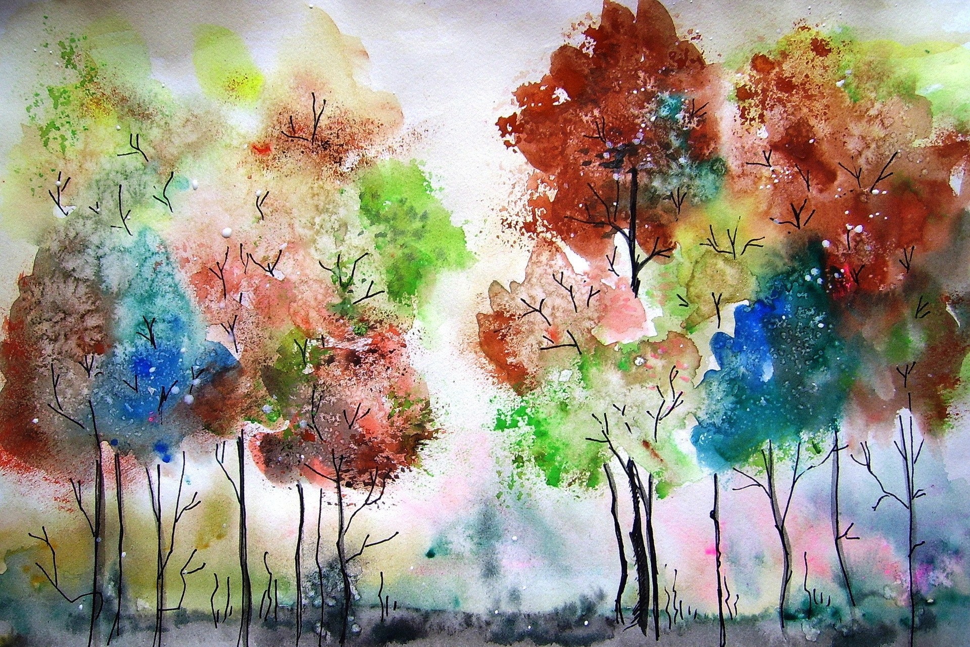 paysage peinture aquarelle