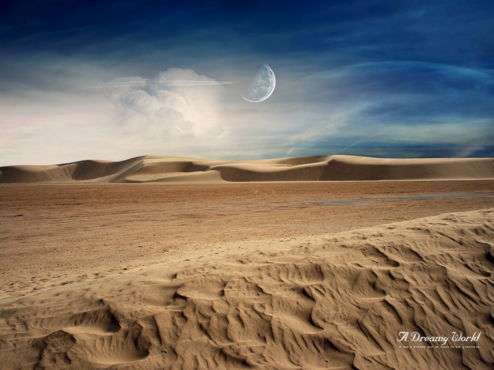 dreamy world desert sand cloud