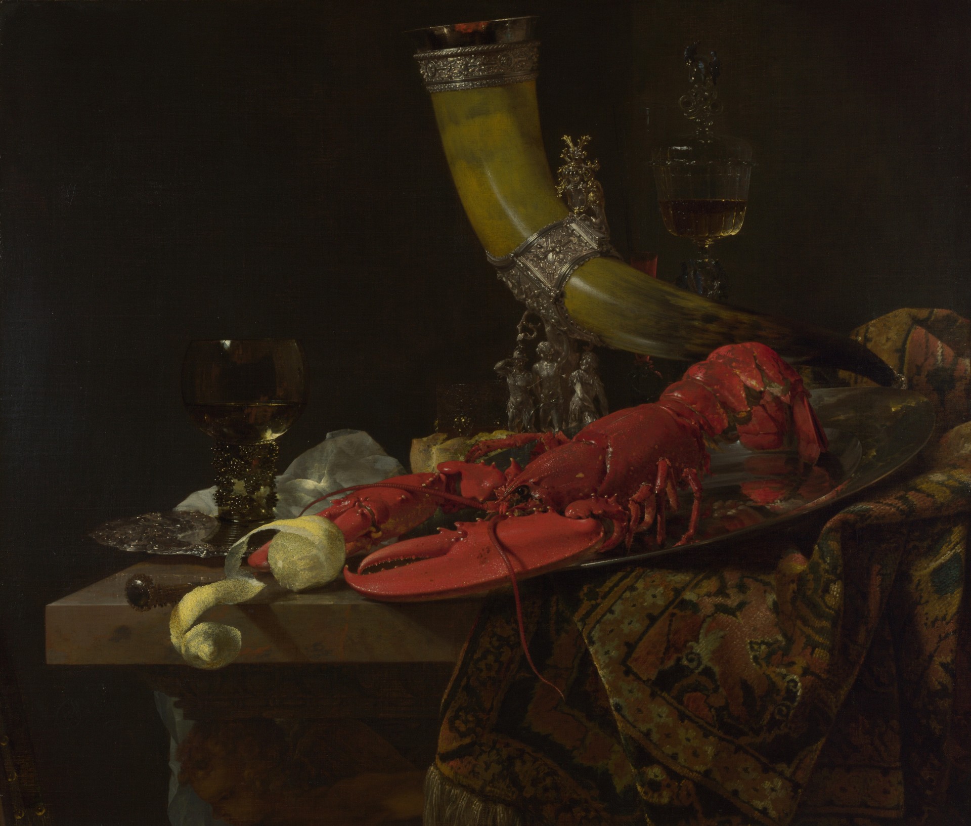 willem kalf naturaleza muerta con el cuerno de beber galería nacional de londres naturaleza muerta con el cuerno de beber - willem kalf