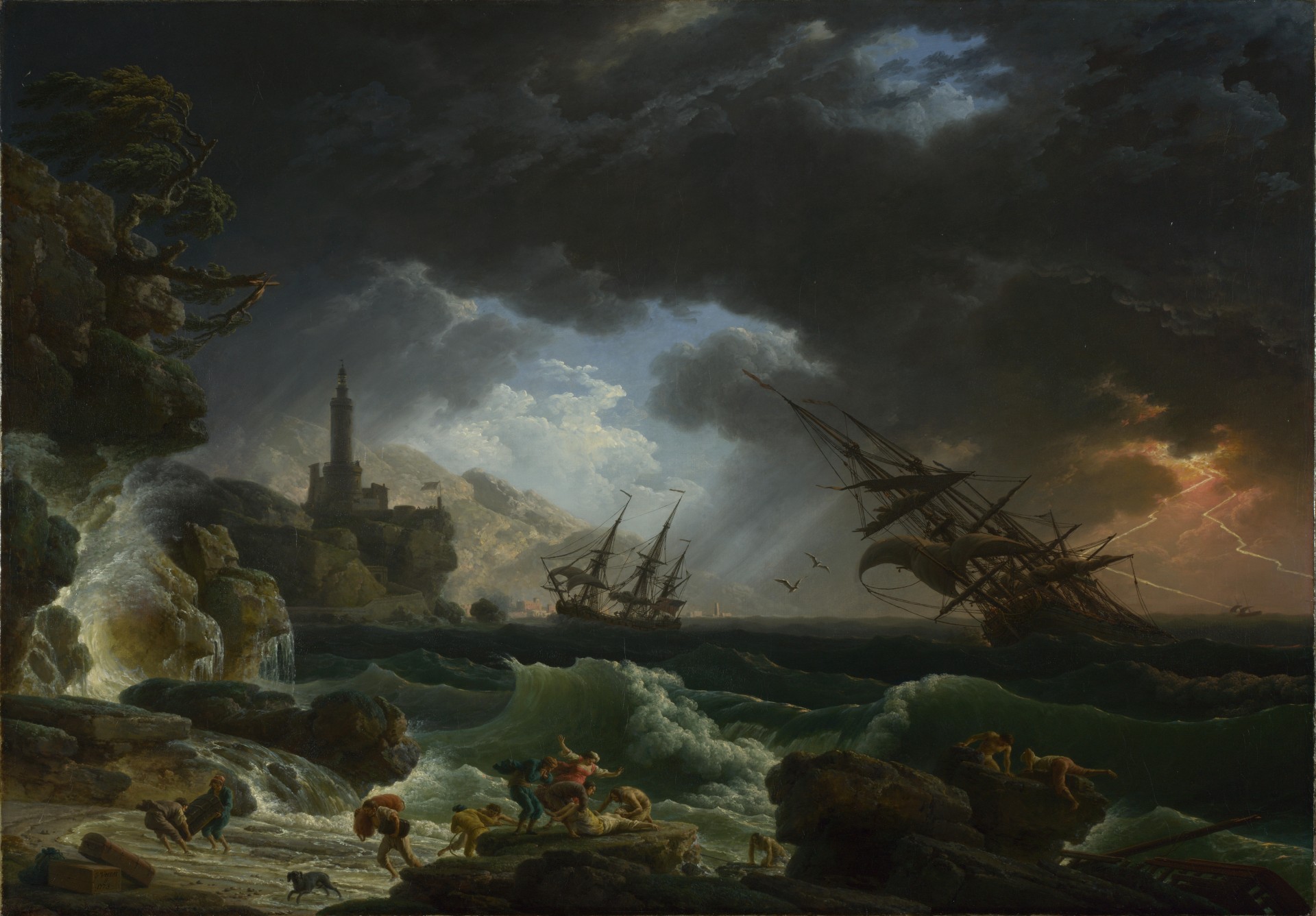 claude-joseph vernet shipwreck during the storm claude-joseph vernet national gallery london shipwrecked in rough sea