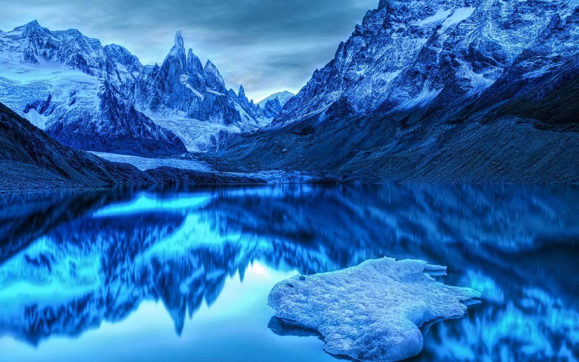 berge blau kälte see