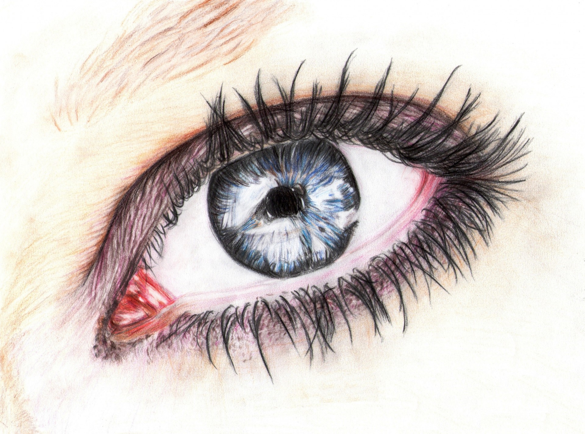 cils crayon peinture yeux