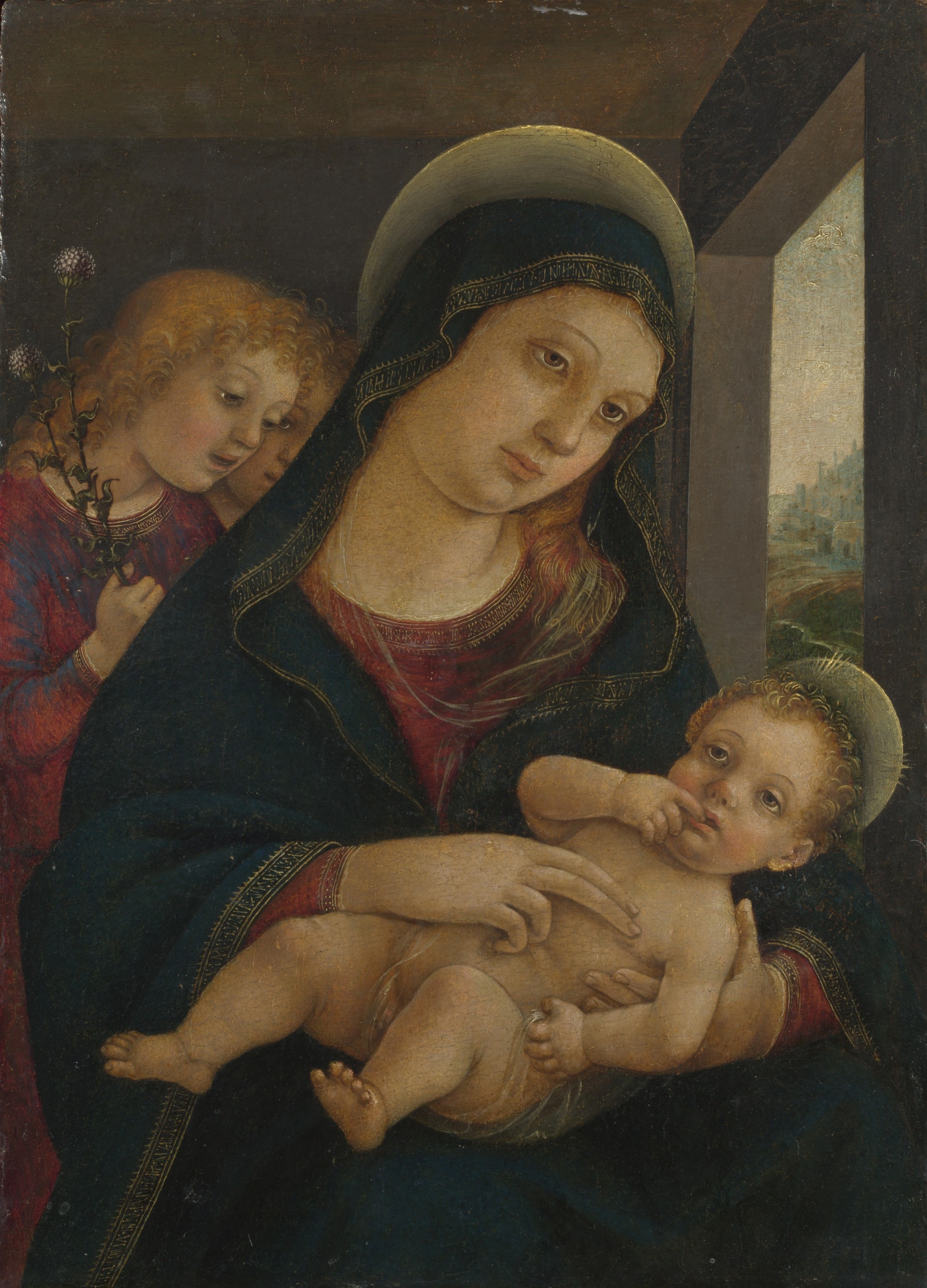 liberale da verona liberale da verona madonna with a child and two angels london national gallery