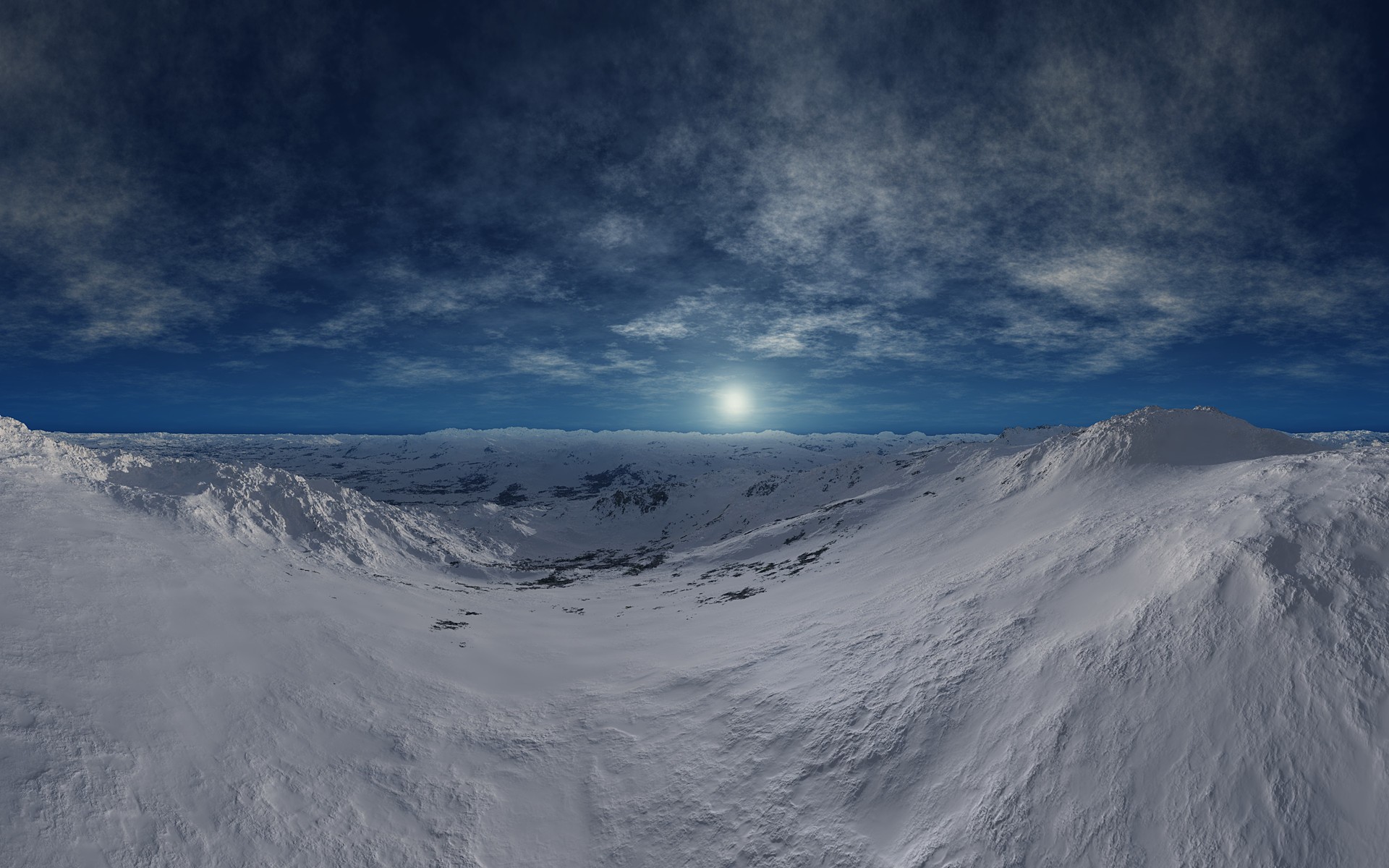 inverno montagne freddo cielo sole distanza orizzonte