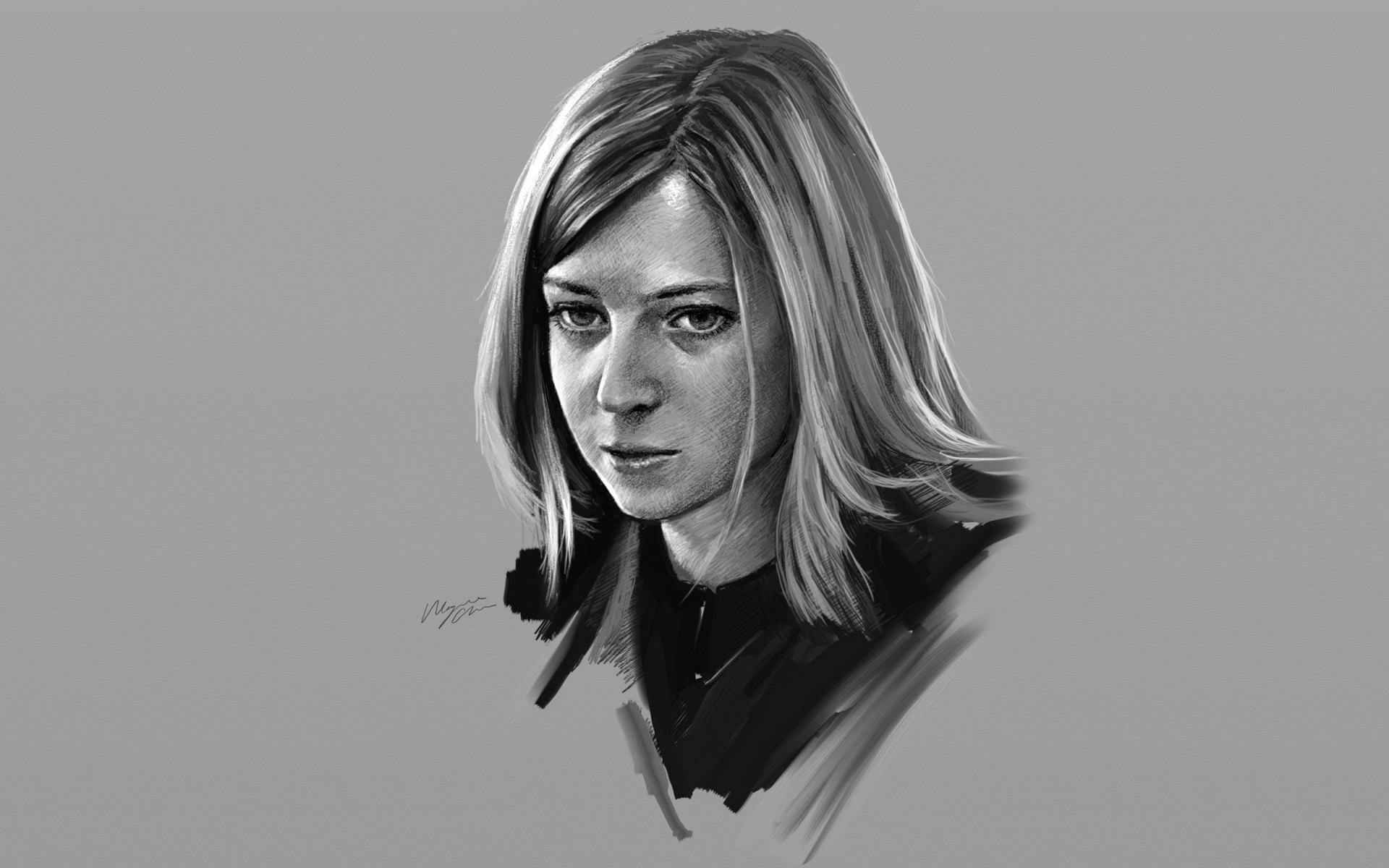 hitub52 natalia poklonskaya chica retrato fondo gris