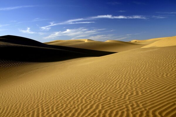 Heat and dunes in the desert