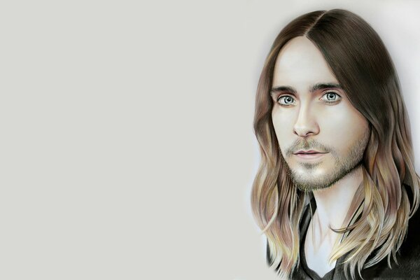 Porträt von Jared Leto Pastell