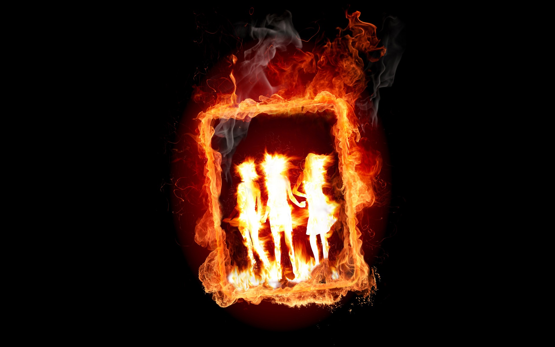 fire flame black background pattern burning the picture