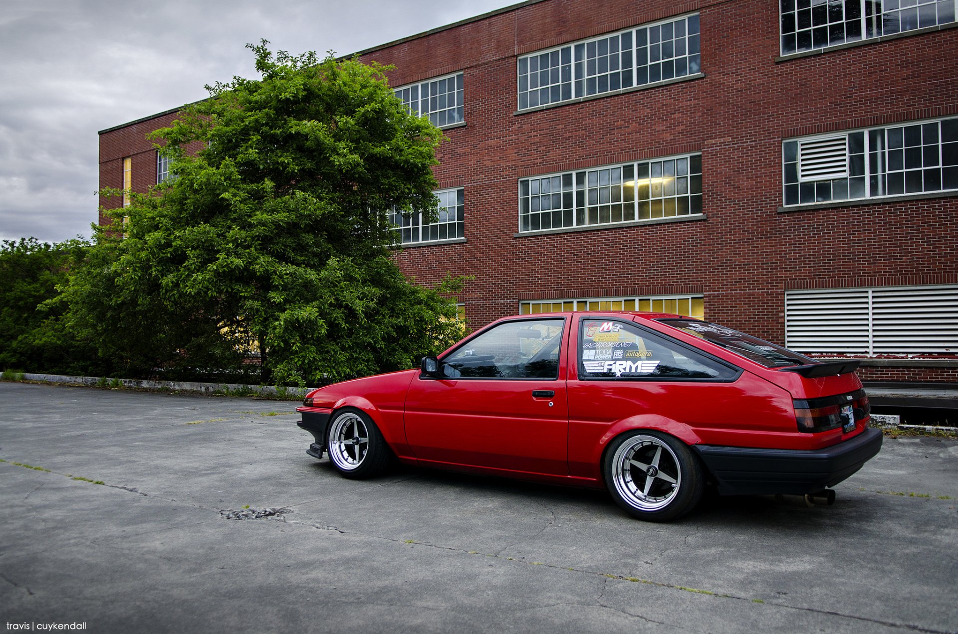 toyota corolla ae86 posición jdm rojo toyota corolla