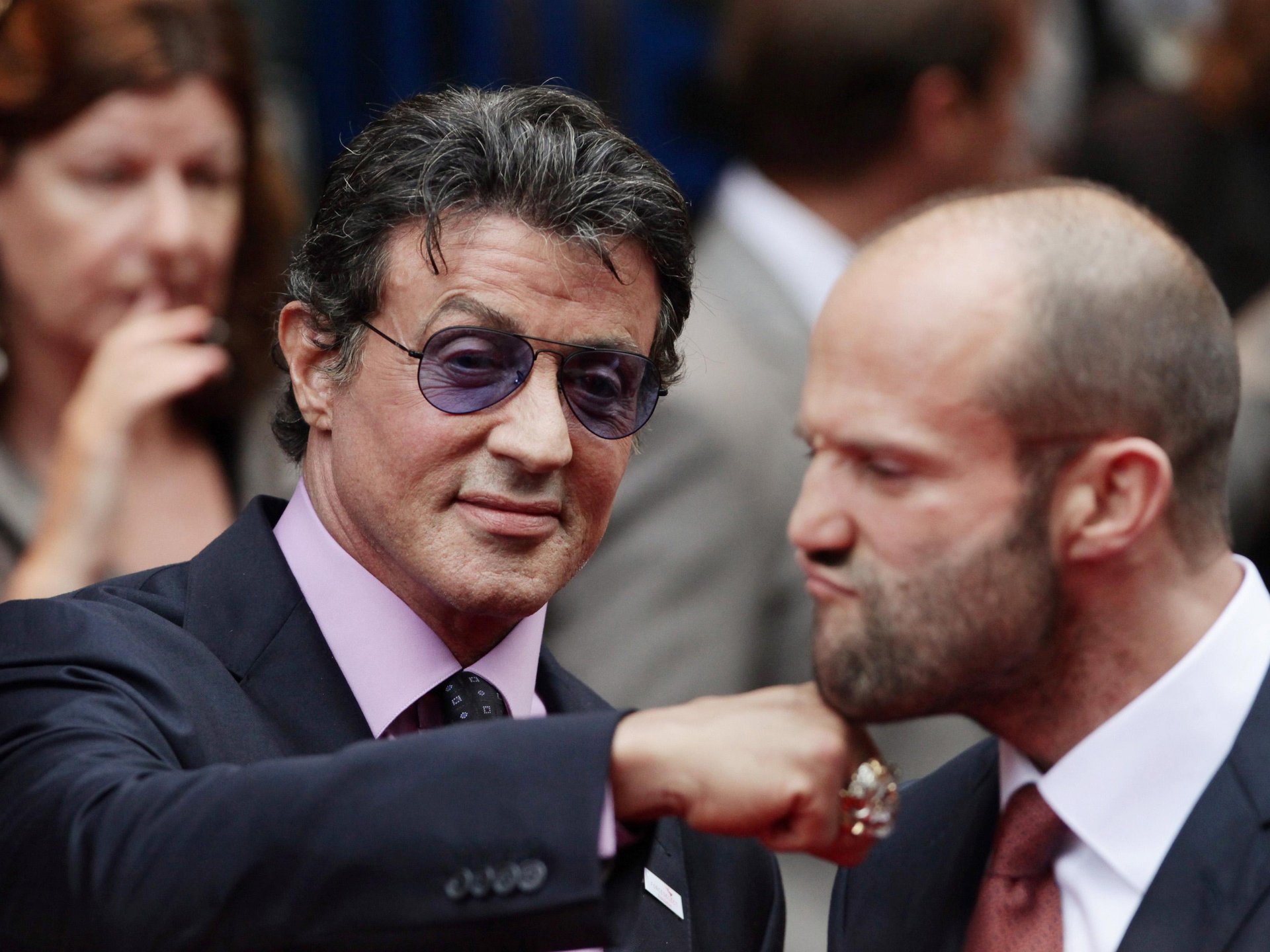 mężczyzna sylvester stallone aktor jason statham sylvester stallone