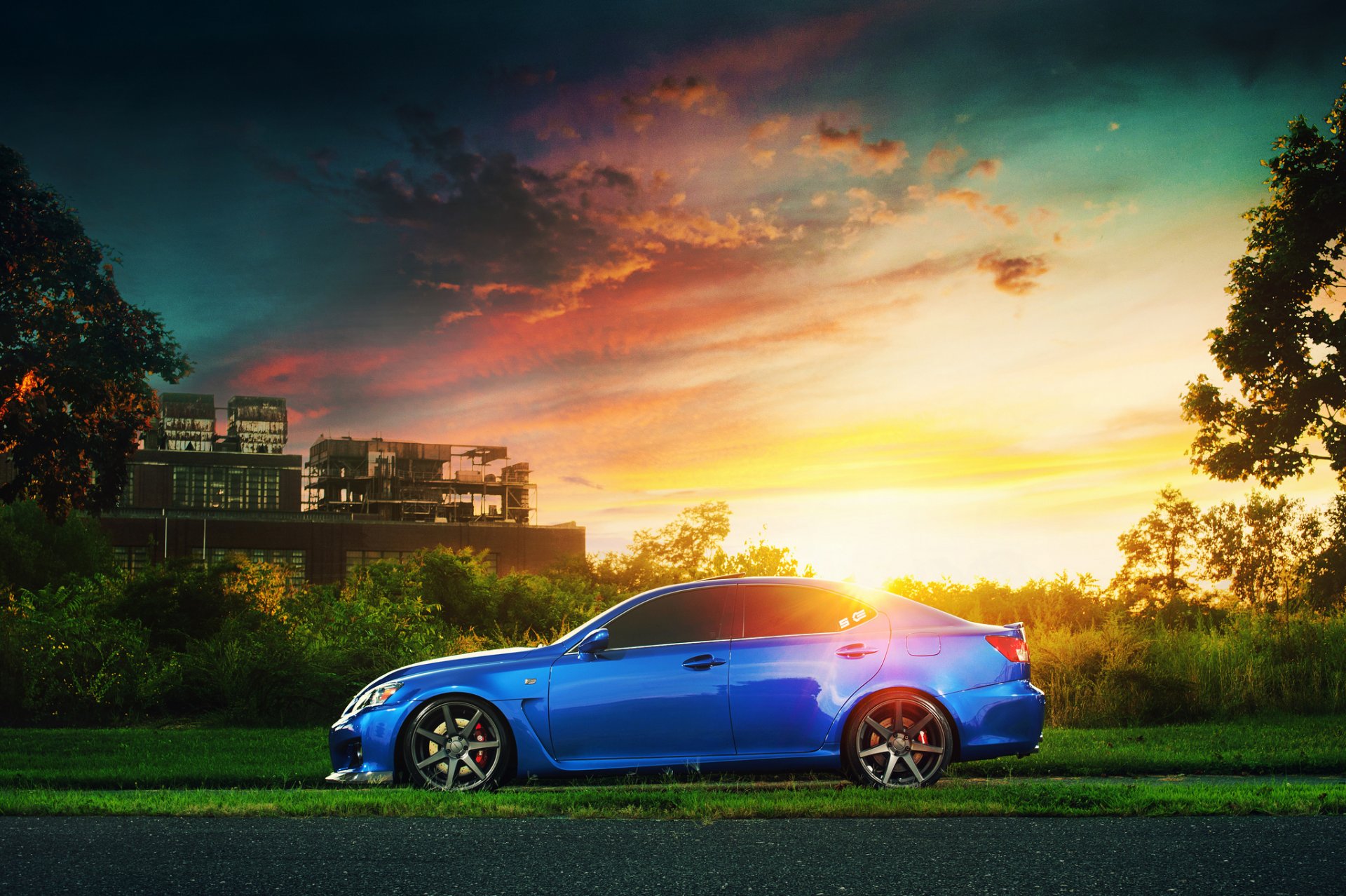 lexus is f blau profil sonne blendung fabrik