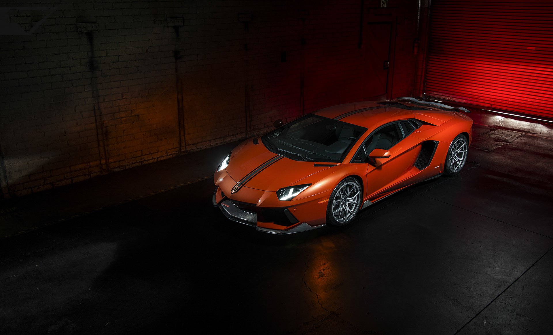 lamborghini aventador lp700-4 vorsteiner naranja frente izquierda lamborghini aventador