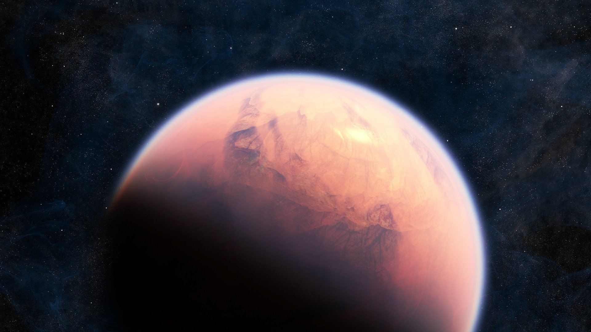 raum rot sterne nebel atmosphäre planet