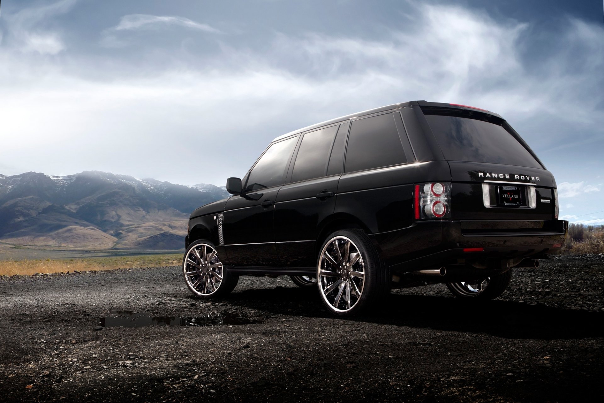 range rover land rover car machinery drives tuning mountain clouds landscape